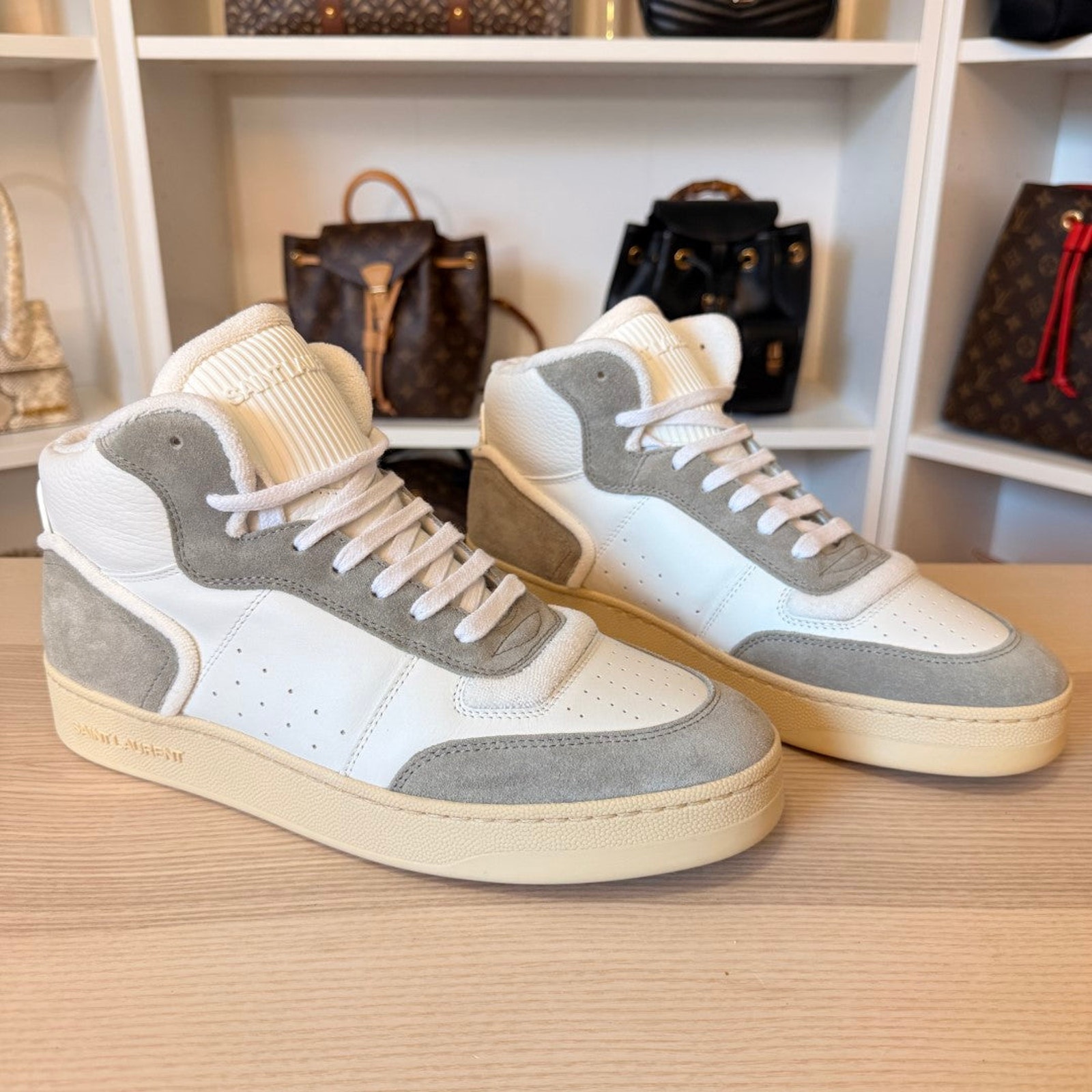 Saint Laurent Sl 80 High Top Sneakers Size 42.5 Eu / 9 Us